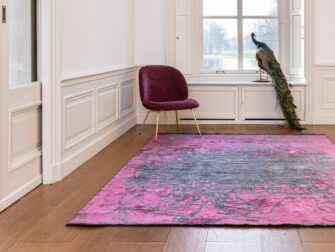 roze Vloerkleed bamboe Floss - vintage pink 42 - 240x340cm