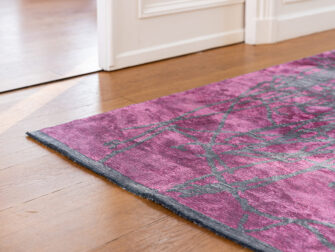 roze Vloerkleed bamboe Floss - vintage pink 42 - 240x340cm