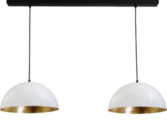 hanglamp white outside goldleaf inside