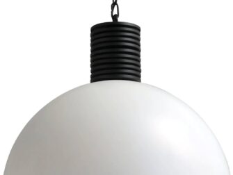 hanglamp white outside silverleaf inside