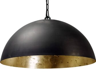 hanglamp gunmetal outside goldleaf inside
