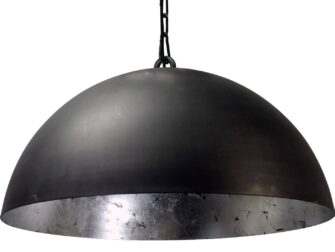 hanglamp gunmetal outside silverleaf inside