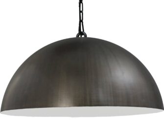 hanglamp gunmetal outside white inside