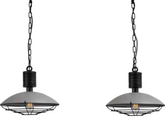 hanglampen met betonlook