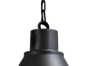 zwarte hanglamp met ketting