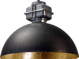 industriele hanglamp gun metal goldleaf