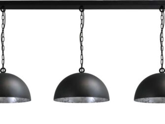hanglamp gunmetal outside silverleaf inside
