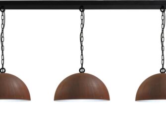 hanglamp rust outside white inside