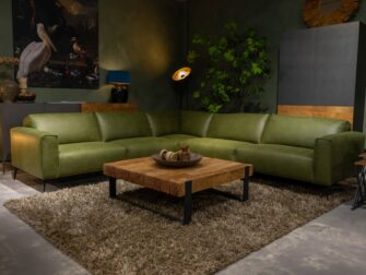 Grote groene hoekbank