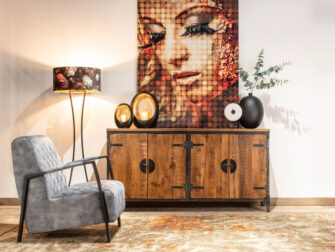 robuust dressoir van reclaimed teakhout