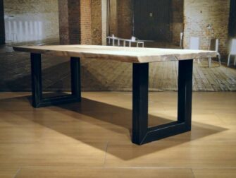 eiken boomstamtafel op maat