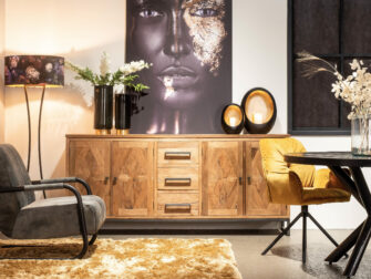 industrieel dressoir met 3 laden