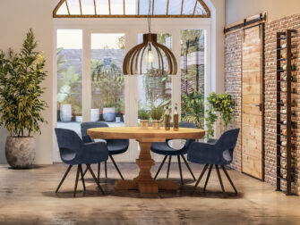 ronde kloostertafel eiken