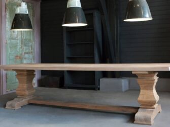 massief eiken kloostertafel