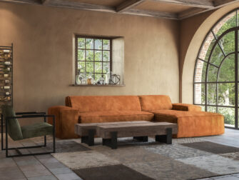 grote loungebank cognac