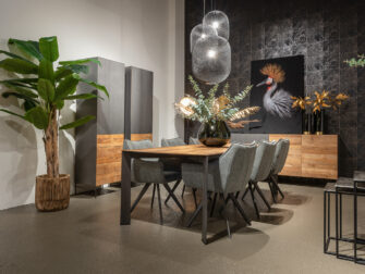 teak tafel met verjongd blad