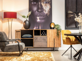 sfeervol dressoir met vakken