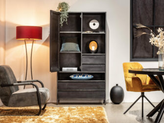 robuuste boekenkast met laden