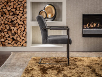 antraciet eetkamerstoel uit voorraad