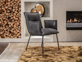 industriële voorraad eetkamerstoel grijs