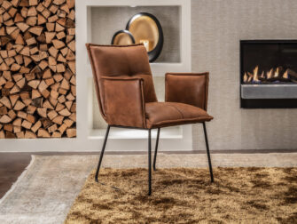 eetkamerstoel in het leer