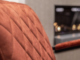 Tower living fauteuil met cognac stof