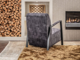 luxe velvet stoel donkergrijs