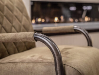 fauteuil op voorraad groen leer