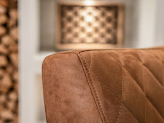 brede stoere fauteuil leer