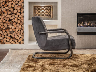 industriële luxe stoel grijs