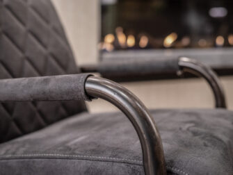 fauteuil met ruitdesign stiksel