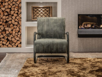 groene fauteuil velvet stof