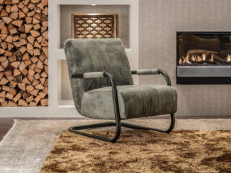 groene zetel in het stof