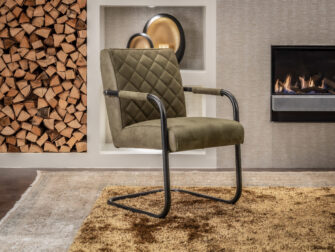 robuuste leren groene stoel