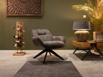 groene fauteuil in velvet