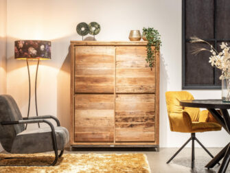 industriële gesloten kast van teakhout