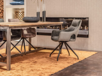 lange teak eettafel uit voorraad