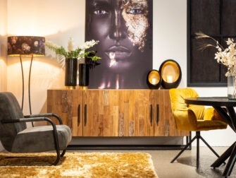 industrieel dressoir van mangohout