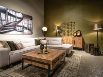 salontafel van teak met laden