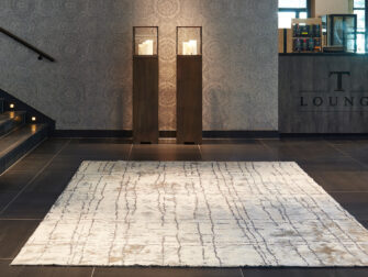 white vloerkleed bamboo Rits - kleur 23 - 200x290cm