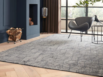 grijs vloerkleed bamboe Romain - kleur 23 - 160x230cm