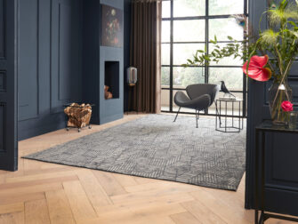 donkergrijs vloerkleed bamboe Romain - kleur 23 - 240x340cm