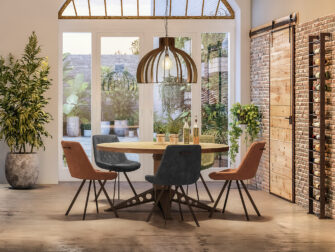 eiken tafel rond blad