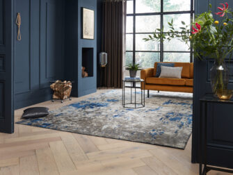 blauw vloerkleed bamboe Rosseau- kleur 36 - 160x230cm