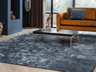 blauw vloerkleed bamboe Royce - maat 200x290cm