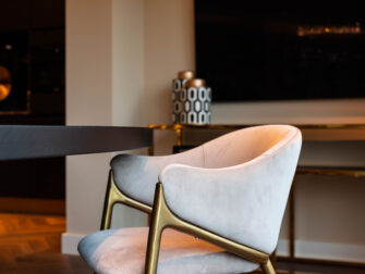 gouden ronde eetkamerstoel