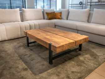 dikke balken koffietafel