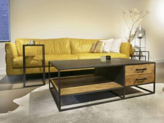 Stoere salon met laden