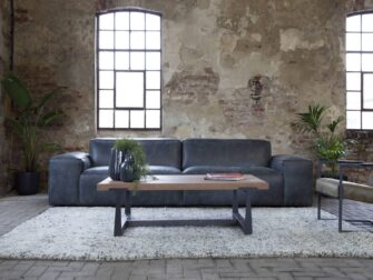 industiële eiken salontafel