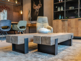 salontafel oude balken set van 2